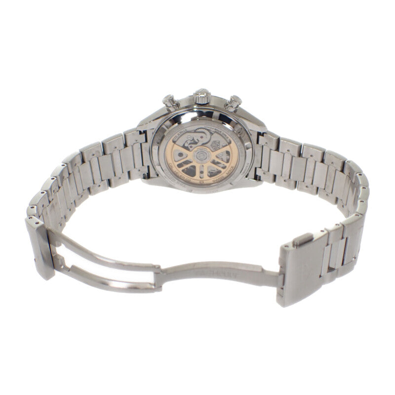 TAG HEUER 泰格豪雅 Carrera 卡萊拉 Calibre Heuer 02 計時碼錶 日本限定 CBN201E.BA0642 腕錶 不鏽鋼 銀色 自動上鍊 藍色貝殼面盤 男款【中古】【A級】