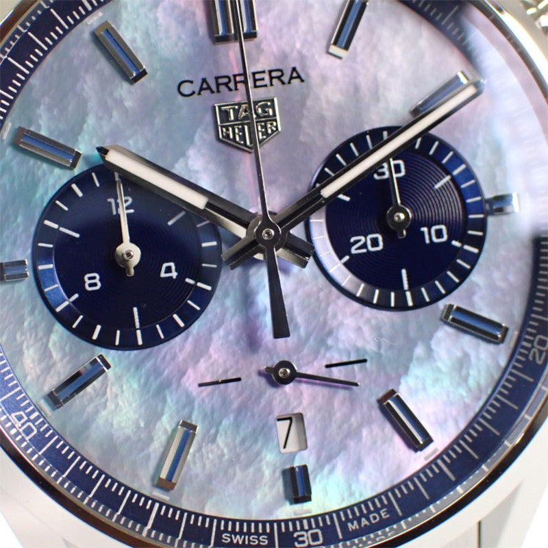 タグホイヤー TAG HEUER カレラ キャリバーホイヤー02 クロノグラフ 日本限定 CBN201E.BA0642 腕時計 ステンレススチール シルバー 自動巻き ブルーシェル文字盤 メンズ【中古】【Aランク】