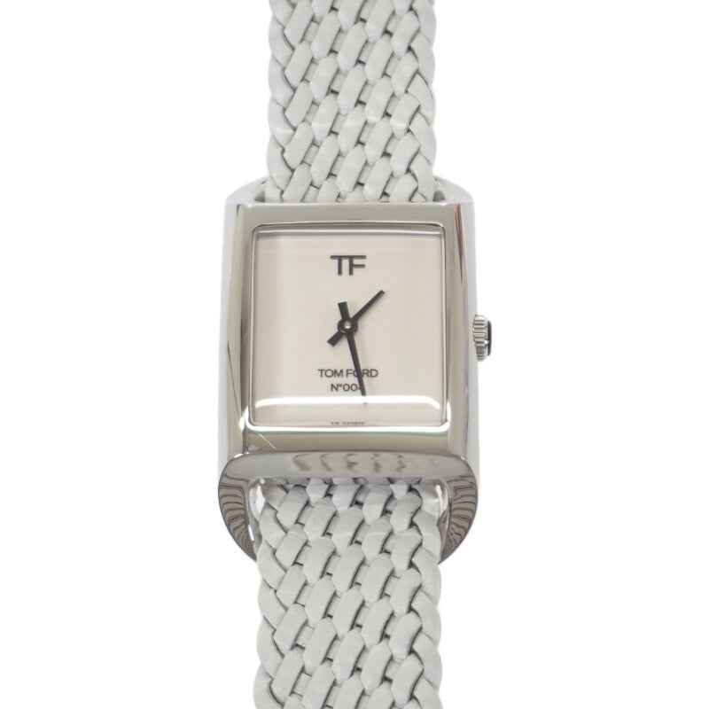 トムフォード TOM FORD N.004 TF0120256681 腕時計 ステンレススチール ホワイト カーキ クオーツ ホワイト文字盤 レディース メンズ【中古】【Aランク】