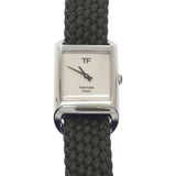 トムフォード TOM FORD N.004 TF0120256681 腕時計 ステンレススチール ホワイト カーキ クオーツ ホワイト文字盤 レディース メンズ【中古】【Aランク】