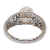 ミキモト MIKIMOTO パール ダイヤ 11号 リング Pt950プラチナ レディース【中古】【Aランク】