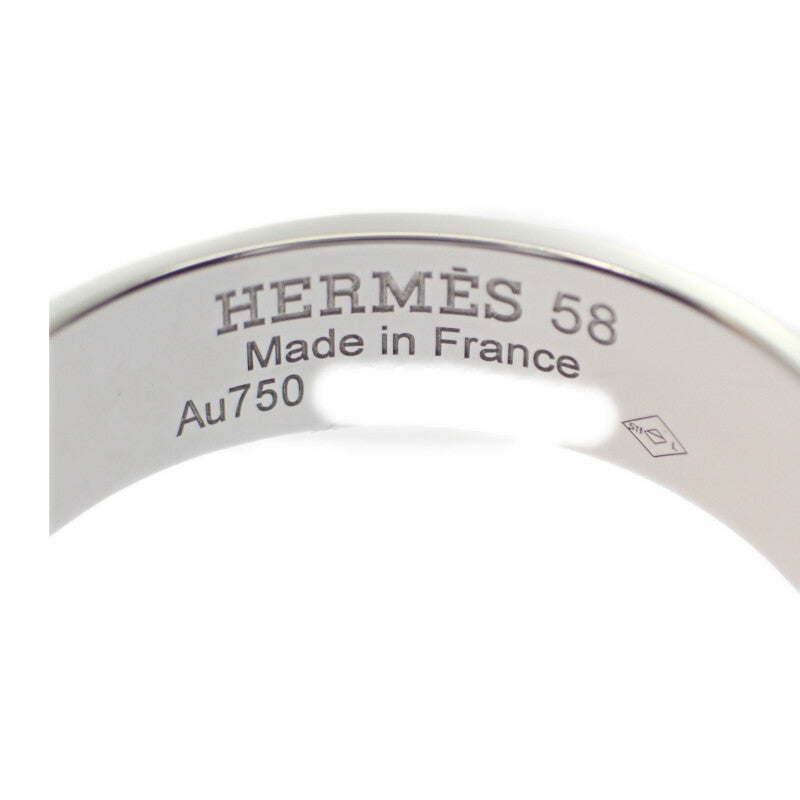 愛馬仕 HERMES H d'Ancre PM 17.5號 58 H116601B 戒指 K18白金 鑽石 女士【中古品】【A級】
