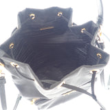 プラダ PRADA デュエットバケットバッグ Re-Nylon 1BH038 ショルダーバッグ ナイロン レザー ブラック ゴールド金具 レディース ユニセックス【中古】【Aランク】