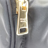プラダ PRADA デュエットバケットバッグ Re-Nylon 1BH038 ショルダーバッグ ナイロン レザー ブラック ゴールド金具 レディース ユニセックス【中古】【Aランク】