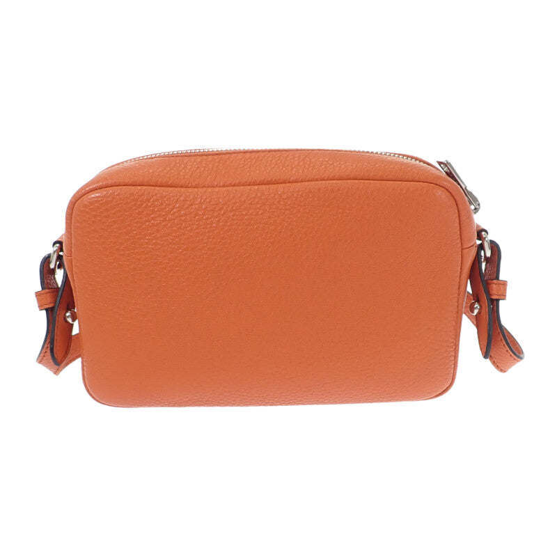 プラダ PRADA ヴィッテロダイノソフト 1BH192 ショルダーバッグ レザー オレンジ シルバー金具 レディース【中古】【Aランク】