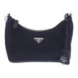 プラダ PRADA Re-Edition 2005 ショルダーバッグ ハンドバッグ 1BH204 2WAYバッグ ナイロン ブラック シルバー金具 レディース【中古】【ABランク】