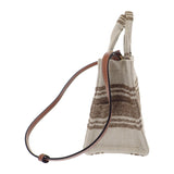 セリーヌ CELINE スモールカバタイス 199162EZ7.18TN 2WAYバッグ キャンバス カーフ タバコ タン アイボリー レディース【中古】【Aランク】