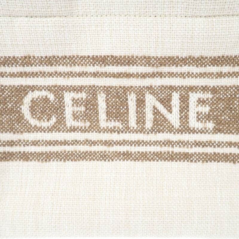 セリーヌ CELINE スモールカバタイス 199162EZ7.18TN 2WAYバッグ キャンバス カーフ タバコ タン アイボリー レディース【中古】【Aランク】
