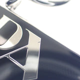 プラダ PRADA ロゴ 2PS026 キーリング メタル シルバー ブラック レディース【中古】【ABランク】