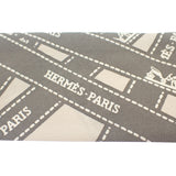 エルメス HERMES ツイリー ボルデュック スカーフ シルク グレー レディース【中古】【Aランク】