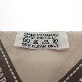 エルメス HERMES ツイリー ボルデュック スカーフ シルク グレー レディース【中古】【Aランク】