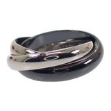カルティエ CARTIER トリニティ B4093354 リング K18ホワイトゴールド セラミック Pd950 13.5号 54 レディース【中古】【Aランク】