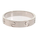 【中古】カルティエ CARTIER ミニ ラブ スモールモデル B4085151 リング K18ホワイトゴールド レディース【Aランク】