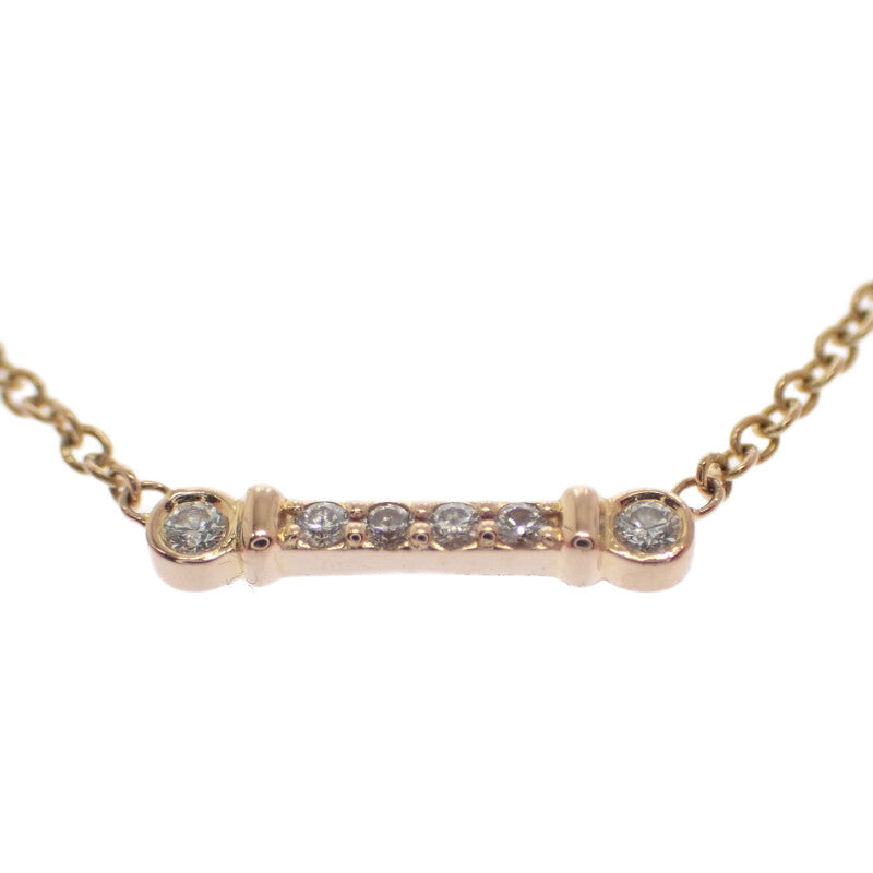 蒂芙尼 TIFFANY&Co. Fleur de Lis Key Bar 67281969 項鍊 K18黃金 黃金 鑽石 女士【中古】【A級】