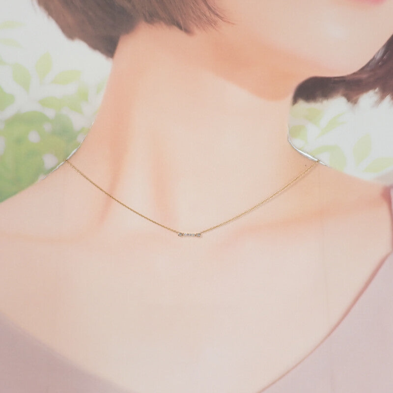 蒂芙尼 TIFFANY&Co. Fleur de Lis Key Bar 67281969 項鍊 K18黃金 黃金 鑽石 女士【中古】【A級】