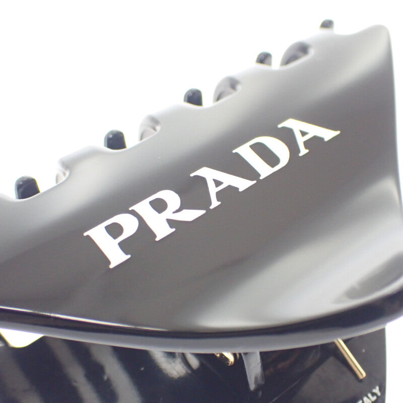 プラダ PRADA プレックスヘアクリップ 1IF109_2CLP_F0002 ヘアアクセサリー メタクリレート ブラック レディース【中古】【ABランク】