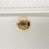 プラダ PRADA トライアングル 1MH043_QHH_F0009 三つ折り財布 サフィアーノ ホワイト レディース【中古】【SAランク】