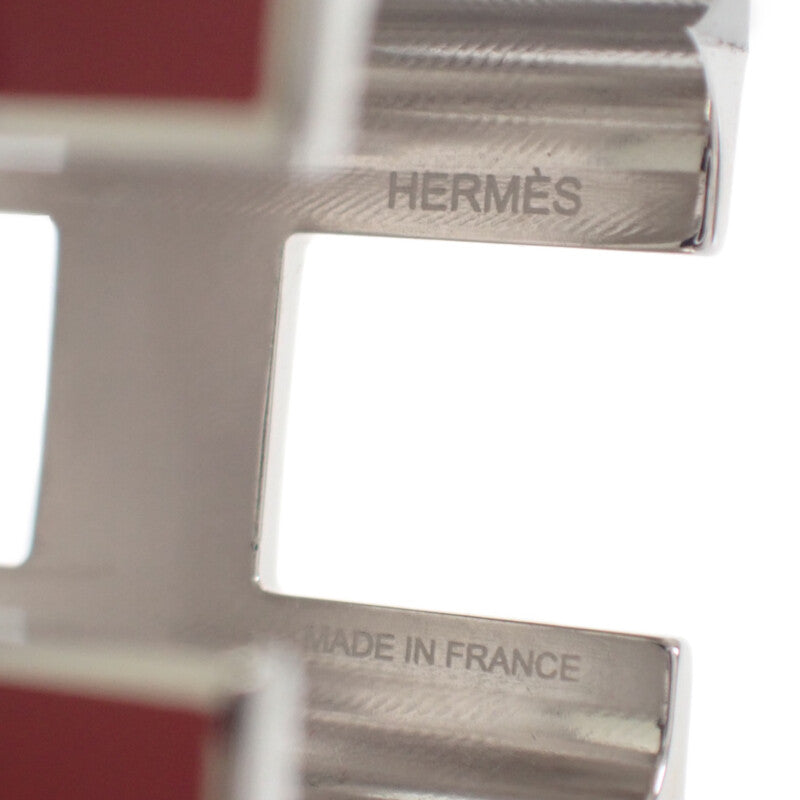 エルメス HERMES Hシュヴァル H603853S_01 スカーフリング メタル レッド ブラック レディース【中古】【Aランク】