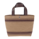 セリーヌ CELINE ミニカバトート 116992FRY.02NU 2WAYバッグ レザー ラフィア ブラウン レディース【中古】【Aランク】