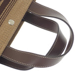 セリーヌ CELINE ミニカバトート 116992FRY.02NU 2WAYバッグ レザー ラフィア ブラウン レディース【中古】【Aランク】