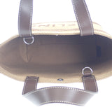 セリーヌ CELINE ミニカバトート 116992FRY.02NU 2WAYバッグ レザー ラフィア ブラウン レディース【中古】【Aランク】