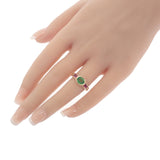 デザインジュエリー 14号 リング K18イエローゴールド グリーンガーネット ルビー レディース【中古】【Aランク】