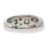 デザインジュエリー ツァボライト ハーフパヴェ リング K18ホワイトゴールド グリーンガーネット 12号 レディース【中古】【Aランク】