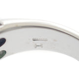 デザインジュエリー ツァボライト ハーフパヴェ リング K18ホワイトゴールド グリーンガーネット 12号 レディース【中古】【Aランク】