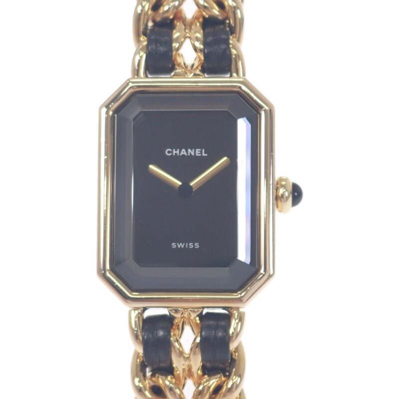 シャネル CHANEL プルミエール S H0001 腕時計 GP レザー クオーツ