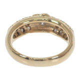 デザインジュエリー フラワー リング K18イエローゴールド 11号 ダイヤモンド レディース【中古】【Aランク】