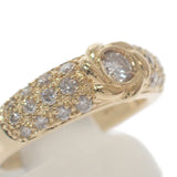 デザインジュエリー フラワー リング K18イエローゴールド 11号 ダイヤモンド レディース【中古】【Aランク】