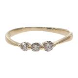 K18YG デザインジュエリー リング K18イエローゴールド 10号 ダイヤモンド レディース【中古】【Aランク】