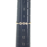 K18YG デザインジュエリー リング K18イエローゴールド 10号 ダイヤモンド レディース【中古】【Aランク】