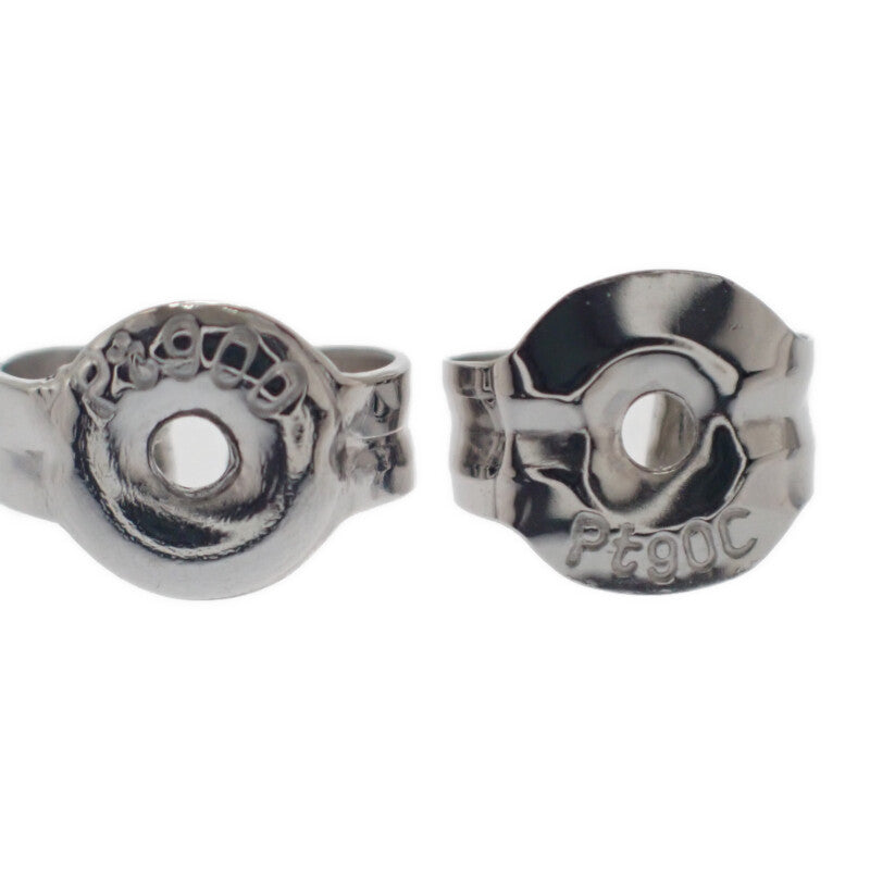 Design Jewelry Pierced Earrings Pt900 Platinum Diamond Ladies【Used】【A Rank】