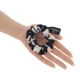 シャネル CHANEL CCロゴ シュシュ ヘアアクセサリー シルク ブラック ホワイト レディース【中古】【Aランク】