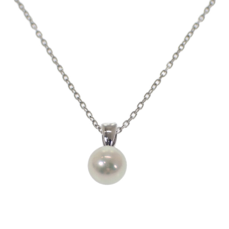 ミキモト MIKIMOTO パール ネックレス K18ホワイトゴールド パール 