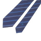 ルイヴィトン LOUIS VUITTON モノグラム イージーストライプ M76841 ネクタイ シルク ネイビー メンズ【中古】【Aランク】