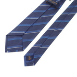 ルイヴィトン LOUIS VUITTON モノグラム イージーストライプ M76841 ネクタイ シルク ネイビー メンズ【中古】【Aランク】