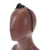 シャネル CHANEL CC リボン カチューシャ ヘアアクセサリー ストロー ラインストーン メッシュ ブラック シルバー レディース【中古】【Aランク】