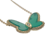 ヴァンクリーフ&アーペル Van Cleef & Arpels パピヨン ヴィンテージ 正規磨き済み VCGGE69945 ネックレス K18イエローゴールド メノウ ダイヤモンド レディース【中古】【Aランク】