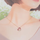 ポンテヴェキオ Ponte Vecchio エモツィオーネ GL0003N140PSPG ネックレス K18ピンクゴールド ダイヤモンド ピンクサファイア レディース【中古】【Aランク】