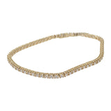 テニスブレス デザインジュエリー ブレスレット K18イエローゴールド ダイヤモンド メンズ レディース【中古】【Aランク】