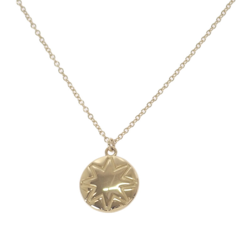 ティファニー TIFFANY&Co. スター オクタグラム ネックレス K18イエローゴールド ブルー ダイヤモンド エナメル レディース【中古】【Aランク】