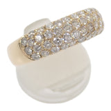 デザインジュエリー ハーフパヴェ 23号 リング K18イエローゴールド ダイヤモンド メンズ レディース【中古】【Aランク】