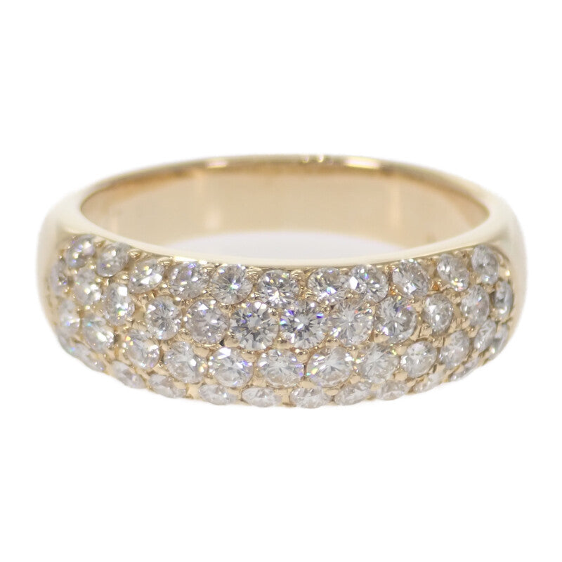 デザインジュエリー ハーフパヴェ 23号 リング K18イエローゴールド