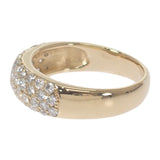 デザインジュエリー ハーフパヴェ 23号 リング K18イエローゴールド ダイヤモンド メンズ レディース【中古】【Aランク】