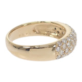 デザインジュエリー ハーフパヴェ 23号 リング K18イエローゴールド ダイヤモンド メンズ レディース【中古】【Aランク】