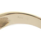 デザインジュエリー ハーフパヴェ 23号 リング K18イエローゴールド ダイヤモンド メンズ レディース【中古】【Aランク】