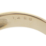 デザインジュエリー ハーフパヴェ 23号 リング K18イエローゴールド ダイヤモンド メンズ レディース【中古】【Aランク】