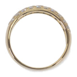 デザインジュエリー ハーフパヴェ 12号 リング K18イエローゴールド ダイヤモンド レディース【中古】【Nランク】